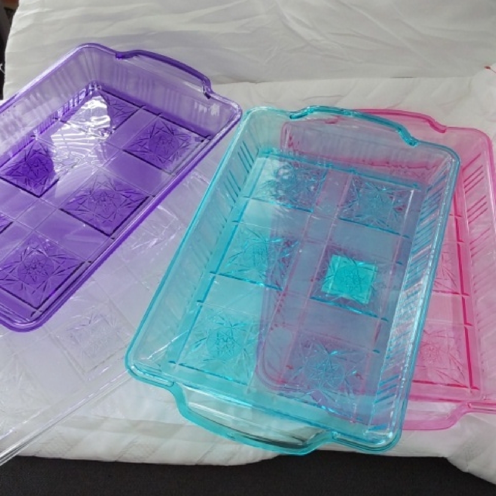 Set of Four Acrylic Serving, Organizing, or Crafting Trays